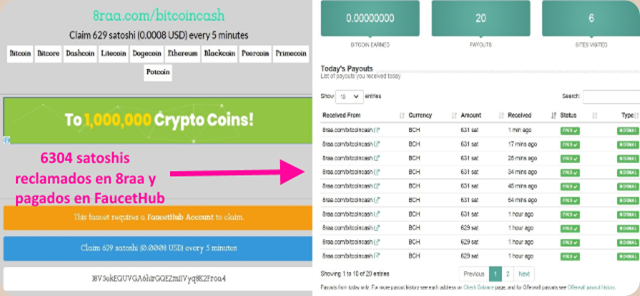 8raa-Bitcoin-Cash-collage-reclamos-y-pagos-en-FaucetHub